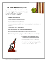 Parent Handout: What Children Learn in Fifth Grade